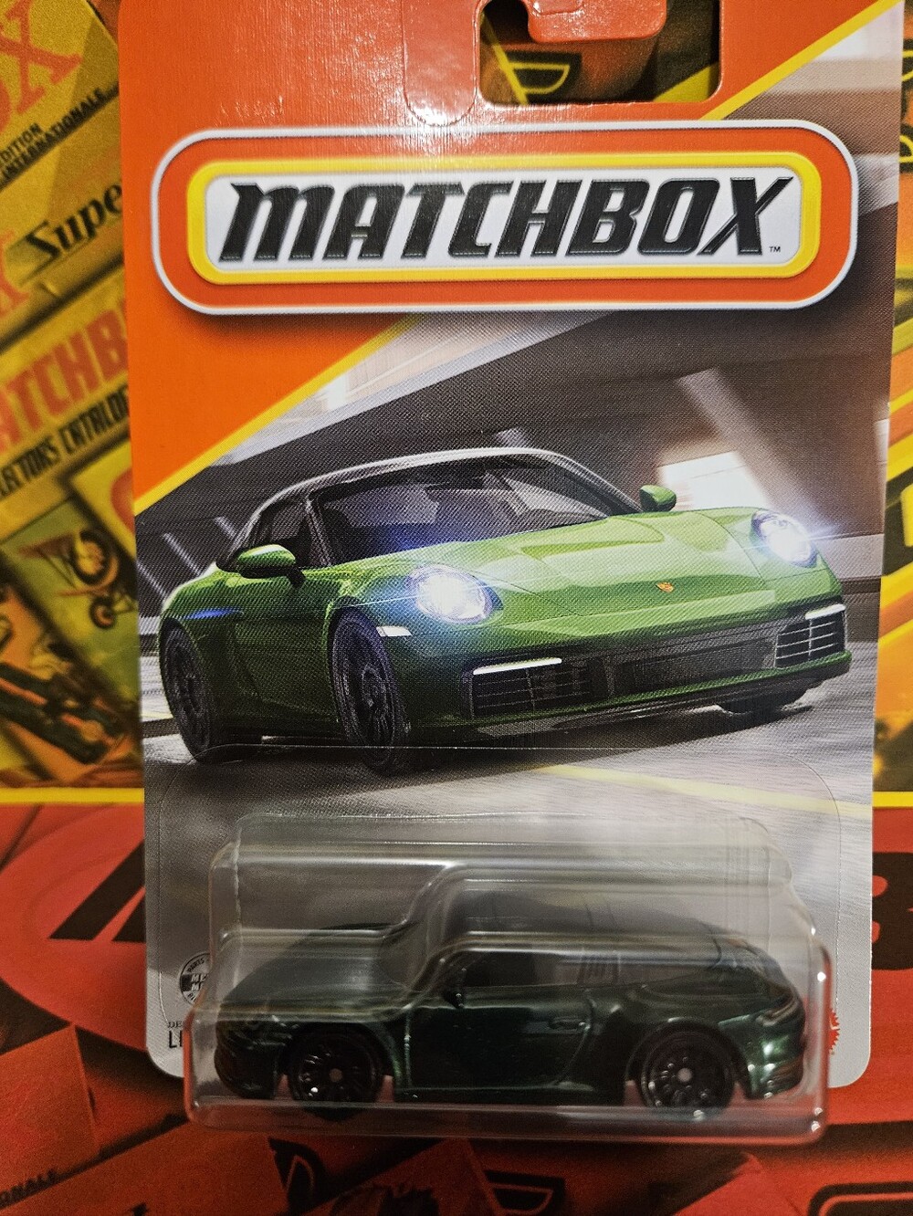Matchbox Porsche 911 Green Metallic Sports Car